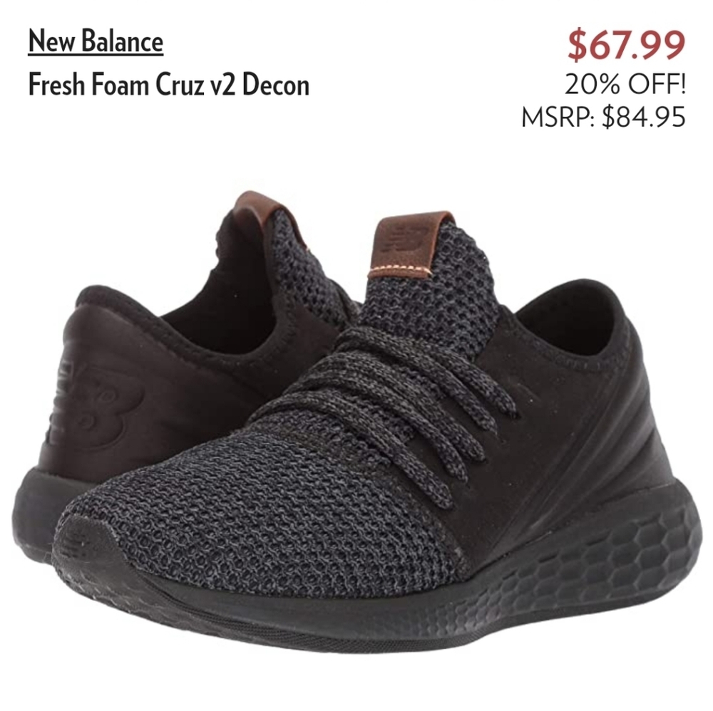 New Balance Fresh Foam Cruz v2 Decon 8 black shoe